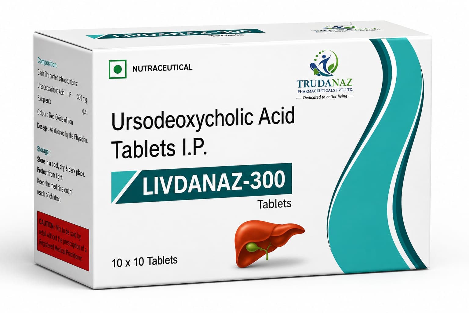 Livdanaz-300 — Ursodeoxycholic Acid Tablets I.P. 300 mg — liver health support.